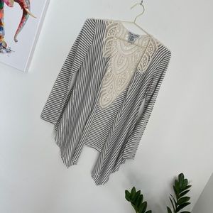 Rachael & Chloe Striped Long Sleeve Cardigan M